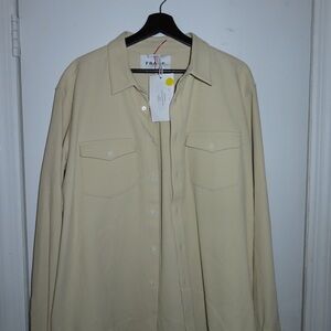 FRAME Beige Button-Up Shirt